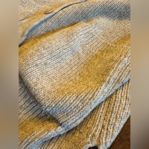 Abercrombie & Fitch oversized oatmeal button cardigan sweater cream medium m - Picture 10 of 11